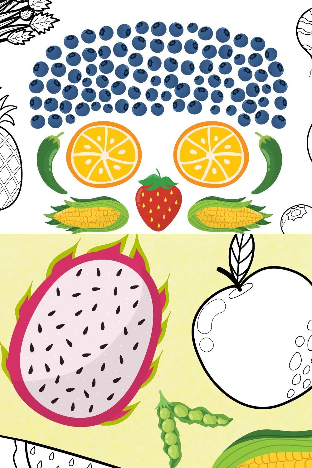 Fruits and Vegetables Collection pinterest preview image.