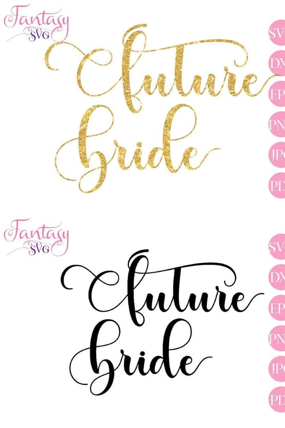Future Bride - SVG Cut Files pinterest preview image.