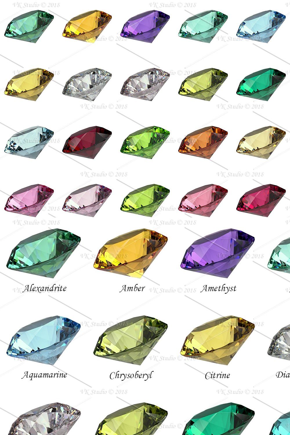 Gemstone Materials STARTER VRayMax pinterest preview image.