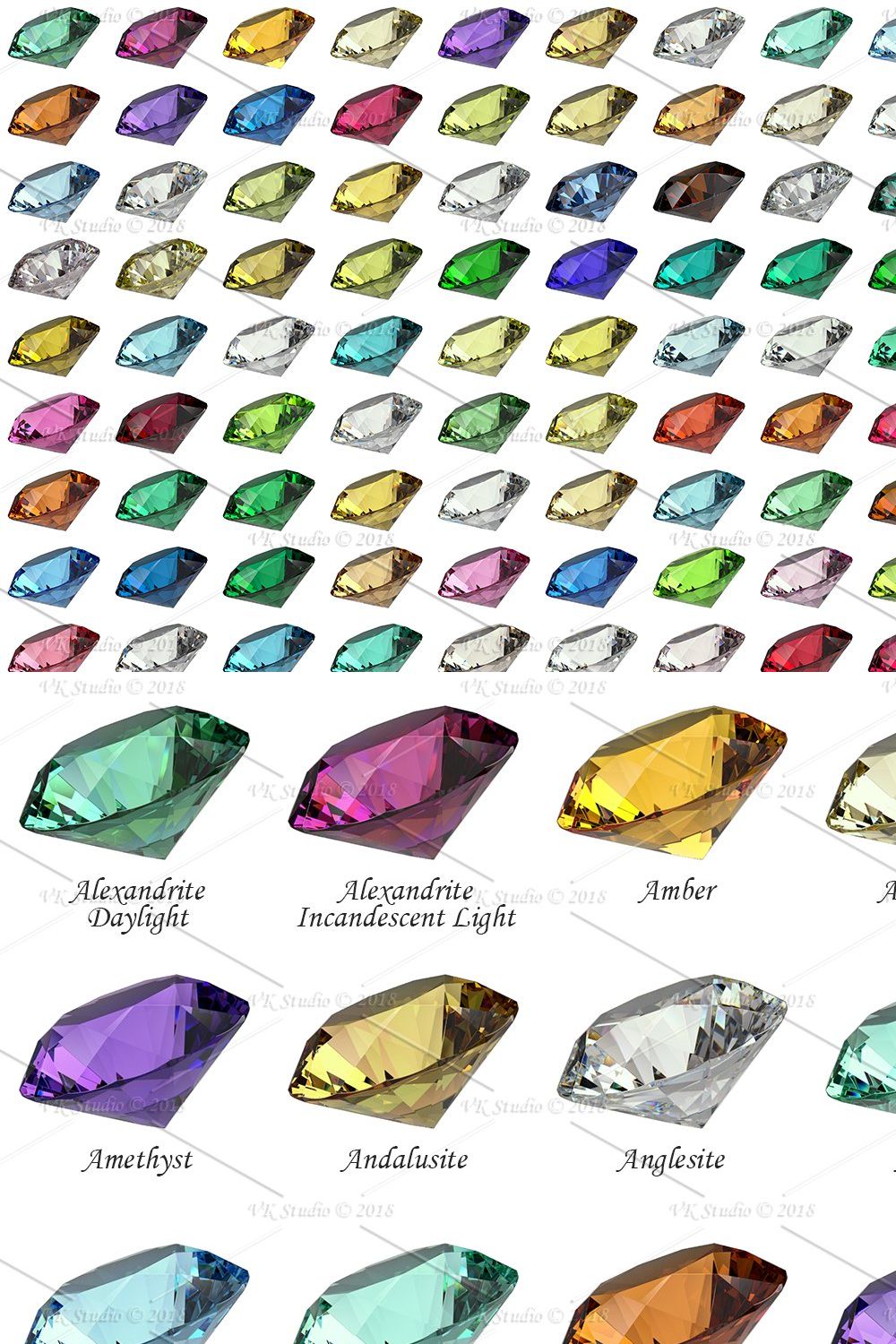 Gemstone Materials ULTIMATE VRayMax pinterest preview image.