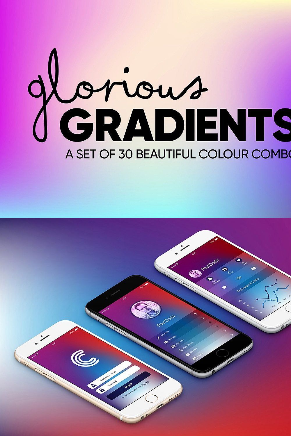 Glorious Gradients pinterest preview image.