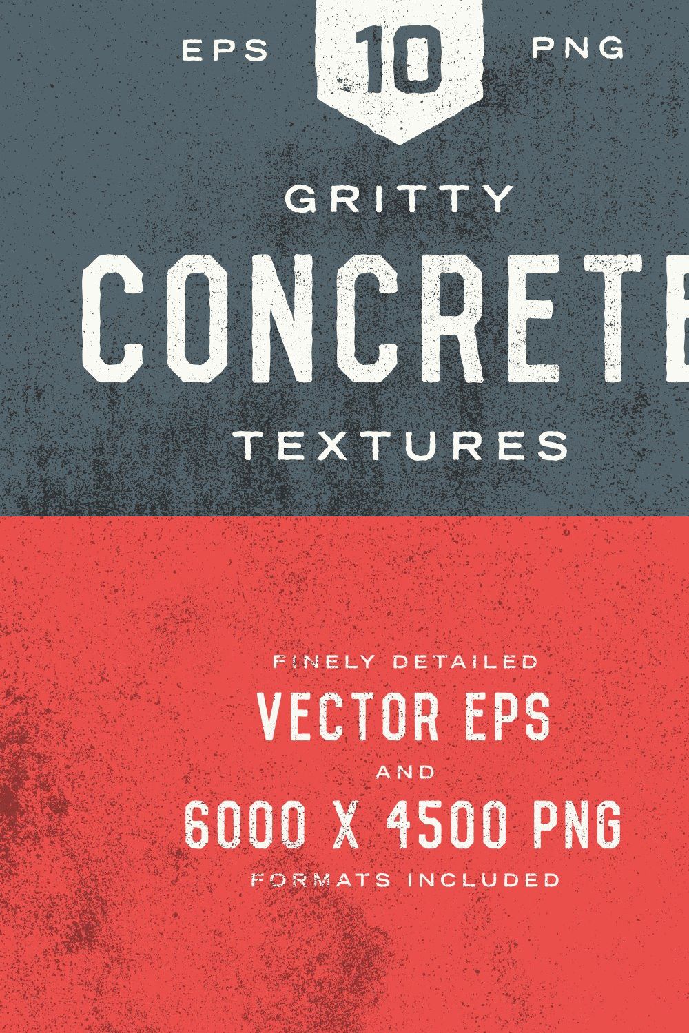 Gritty Concrete Textures pinterest preview image.