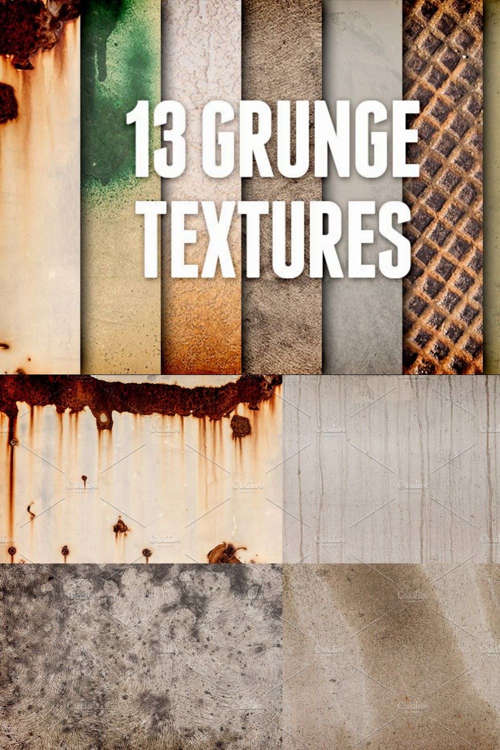 Grunge Texture Pack 1 pinterest preview image.