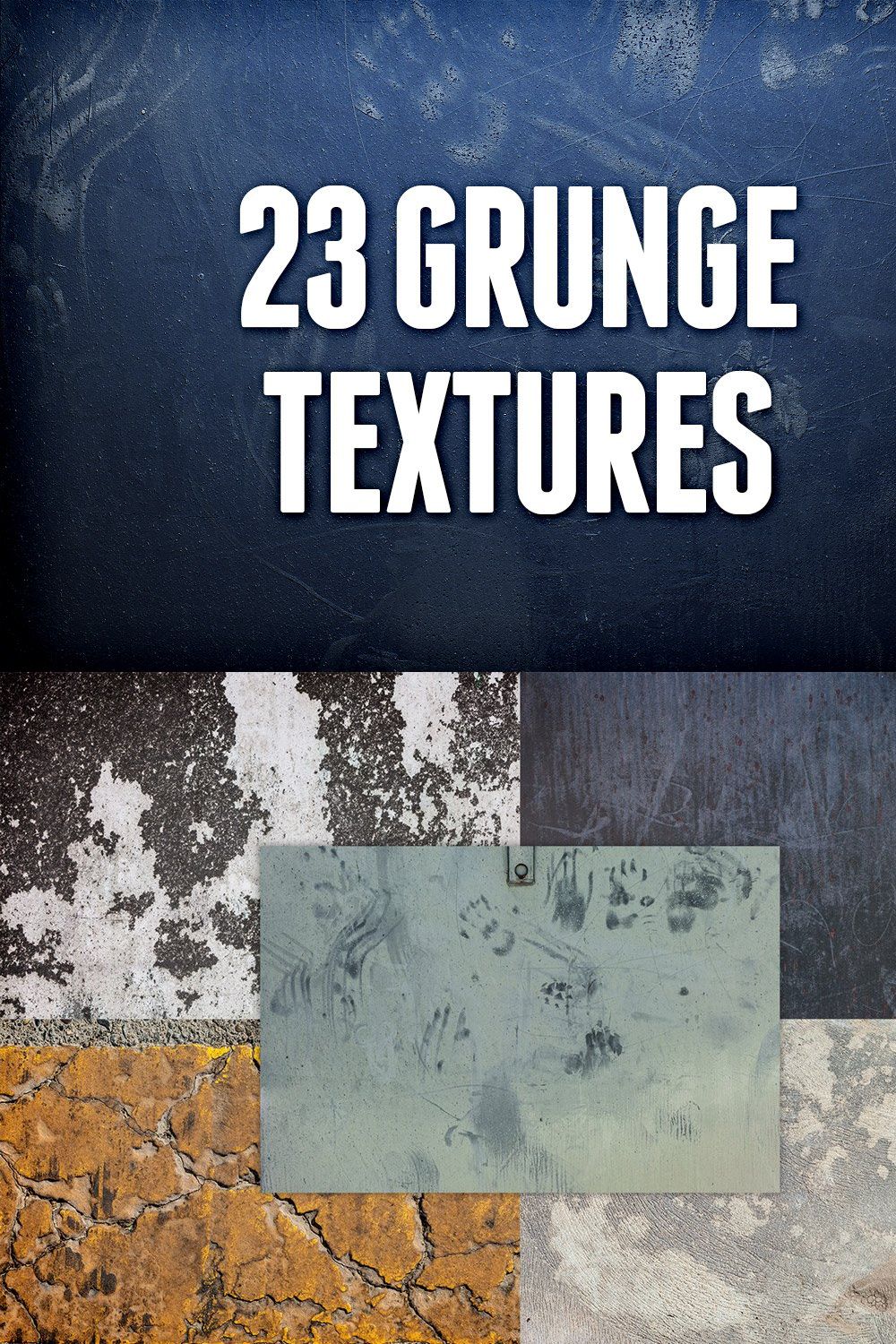 Grunge Textures Pack 4 pinterest preview image.