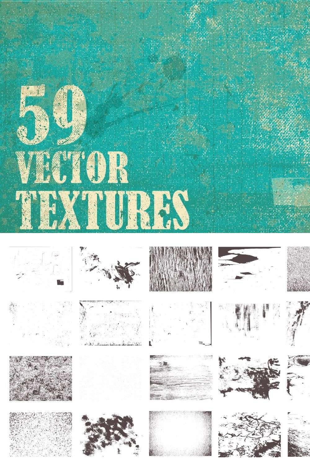 Grunge Vector Textures pinterest preview image.