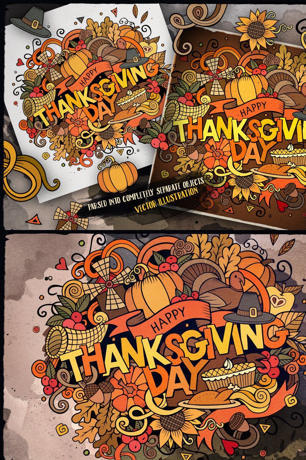 Happy Thanksgiving Day pinterest preview image.