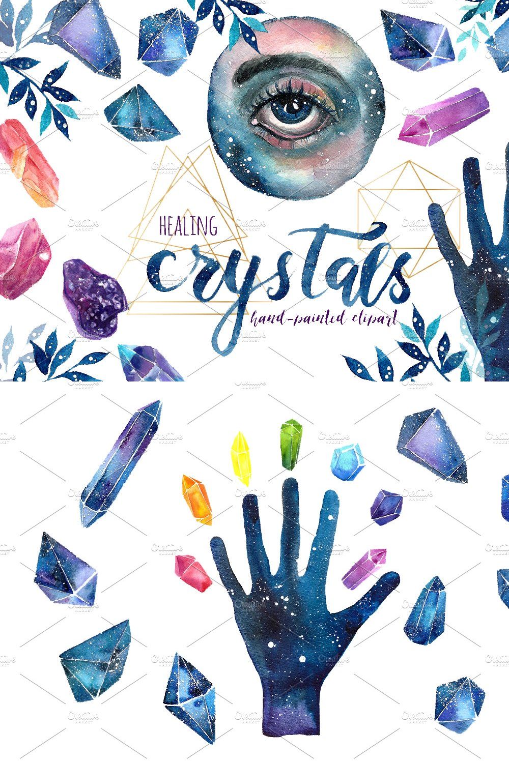 healing CRYSTALS pinterest preview image.