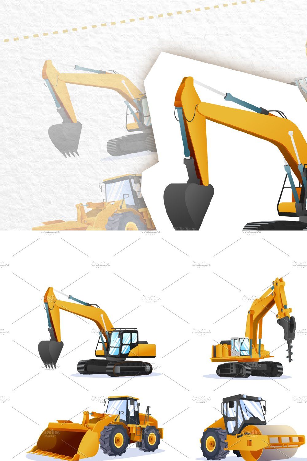 Heavy Equipment Construction Set pinterest preview image.