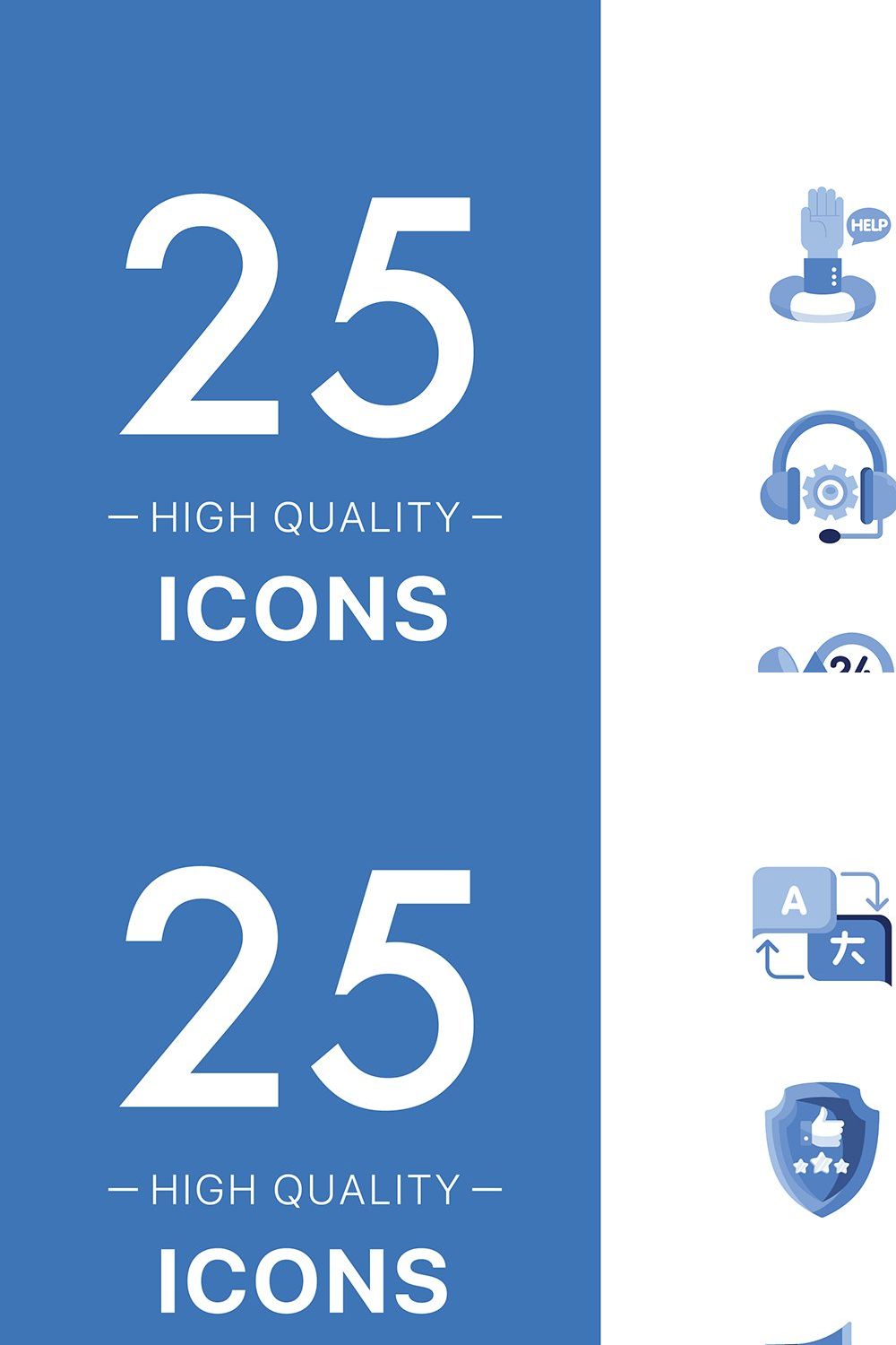Help Support Icon Set pinterest preview image.