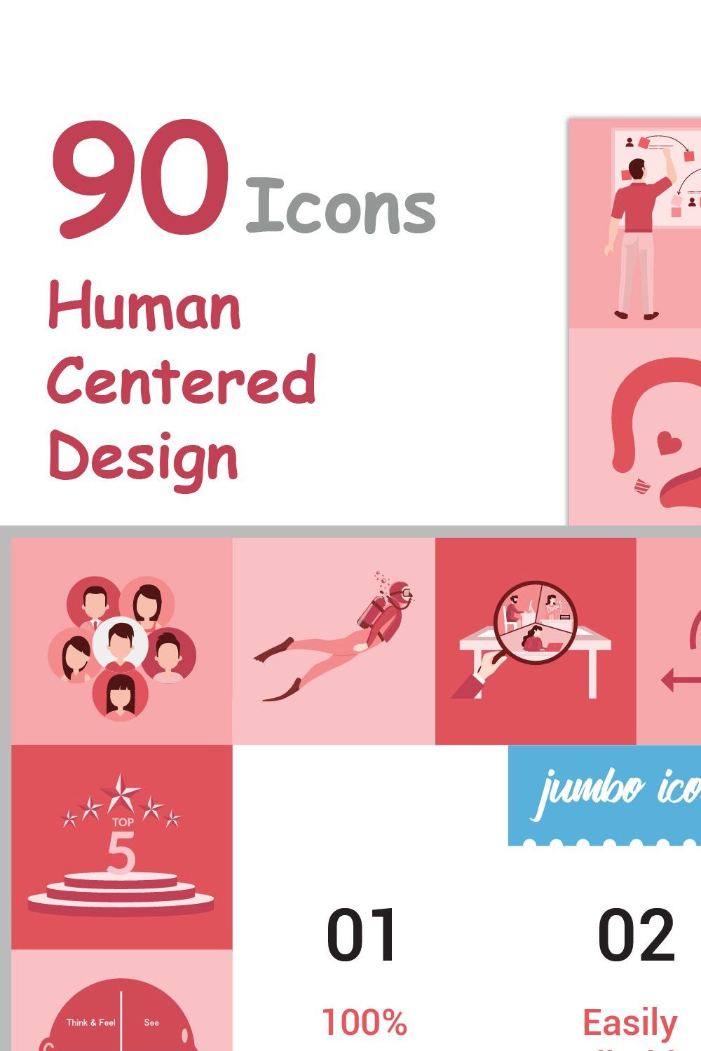 Human-Centered Design Icons Pack pinterest preview image.