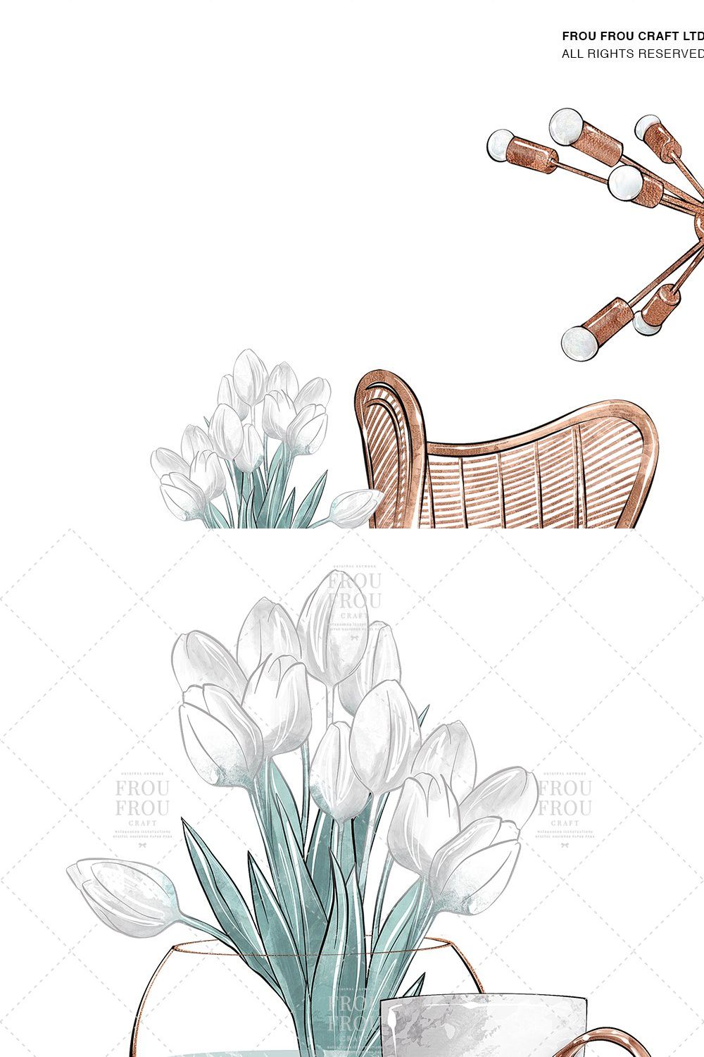 Hygge Interior Home Clipart pinterest preview image.