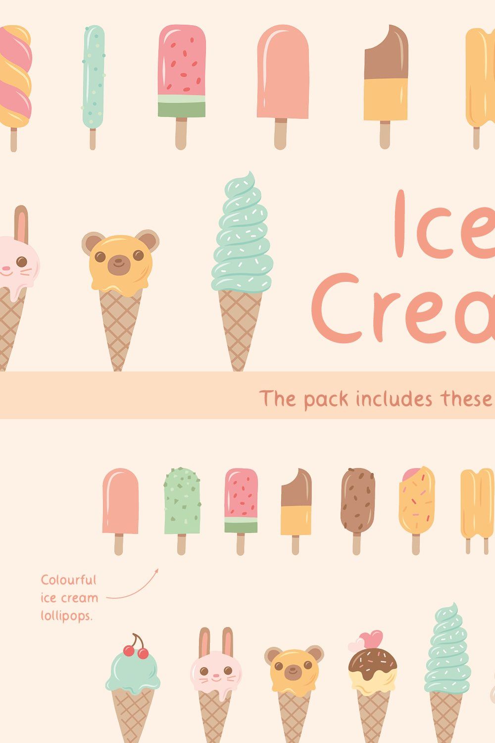 Ice Cream Collection pinterest preview image.