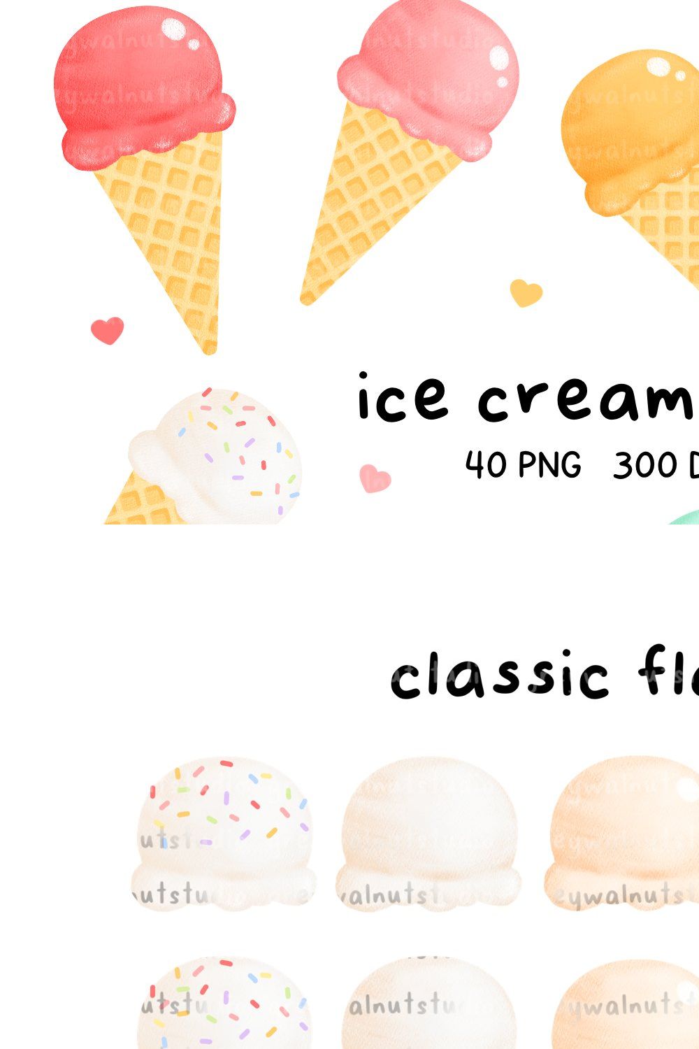 Ice Cream Cones Clipart pinterest preview image.