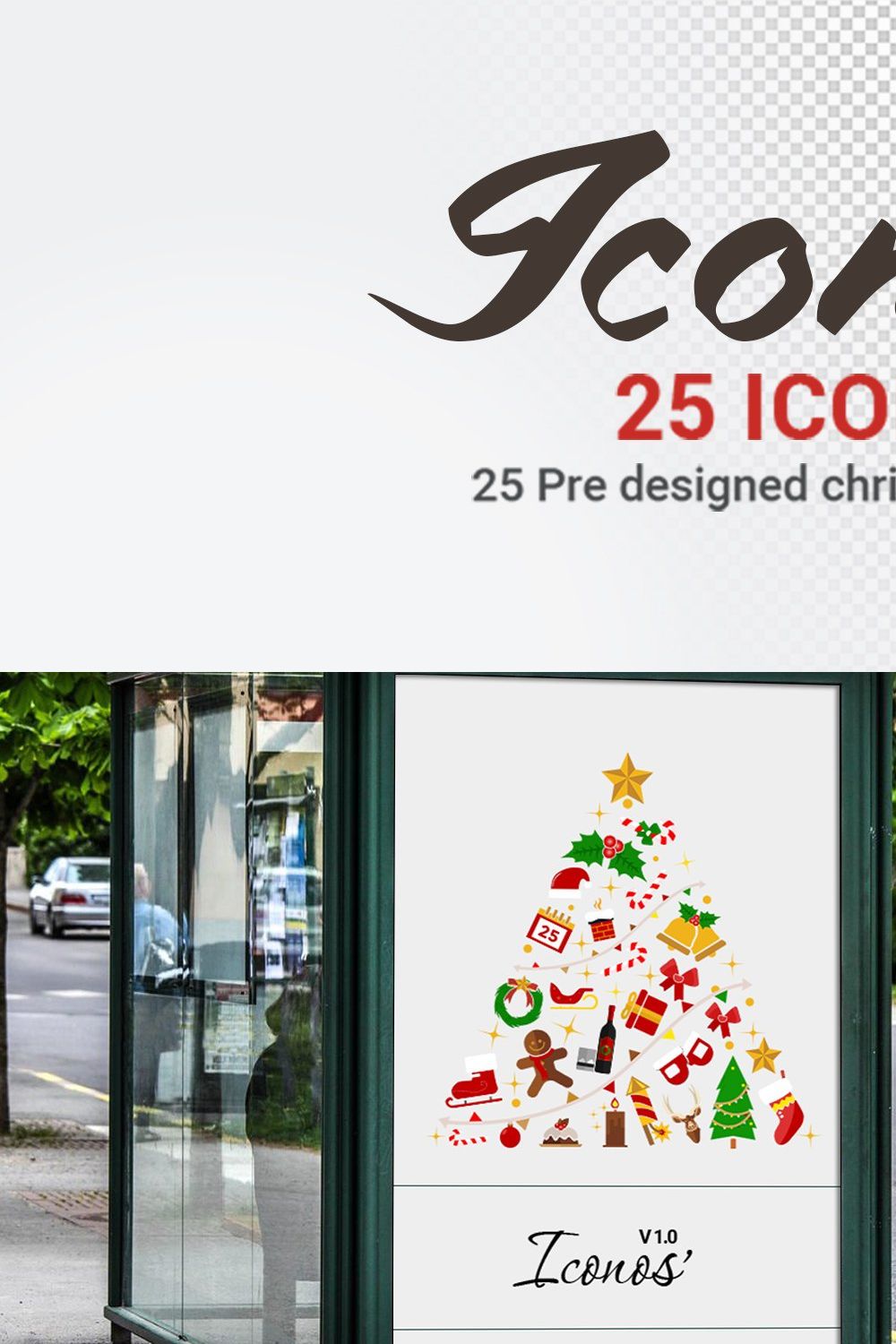 Iconos' (Christmas Icons) pinterest preview image.