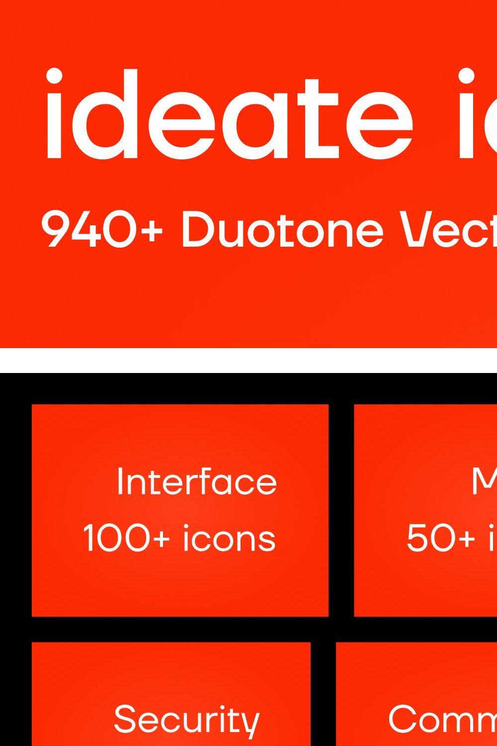 ideate icons - Duotone vector pinterest preview image.