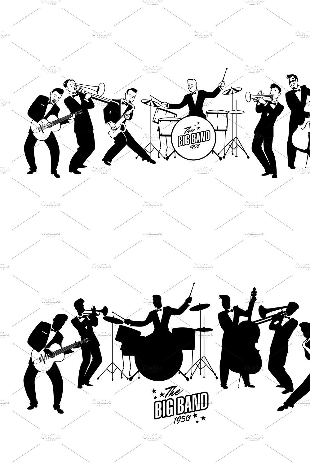 Jazz Orchestra 40s, 50s, 60s pinterest preview image.