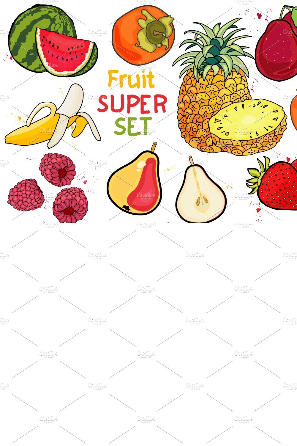 juicy fruit- BIG set pinterest preview image.