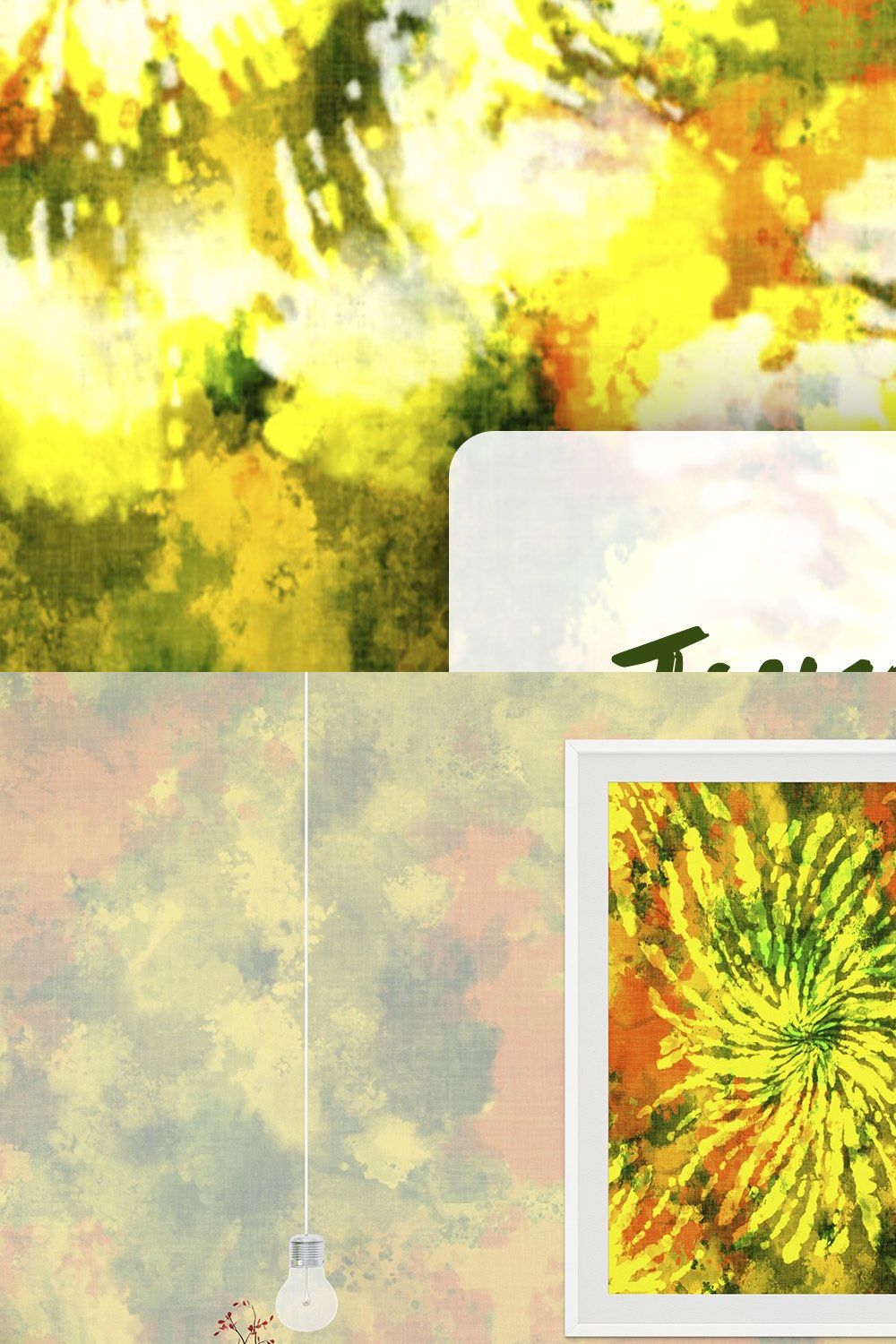 Jungle Seamless Digital Tie-Dye pinterest preview image.