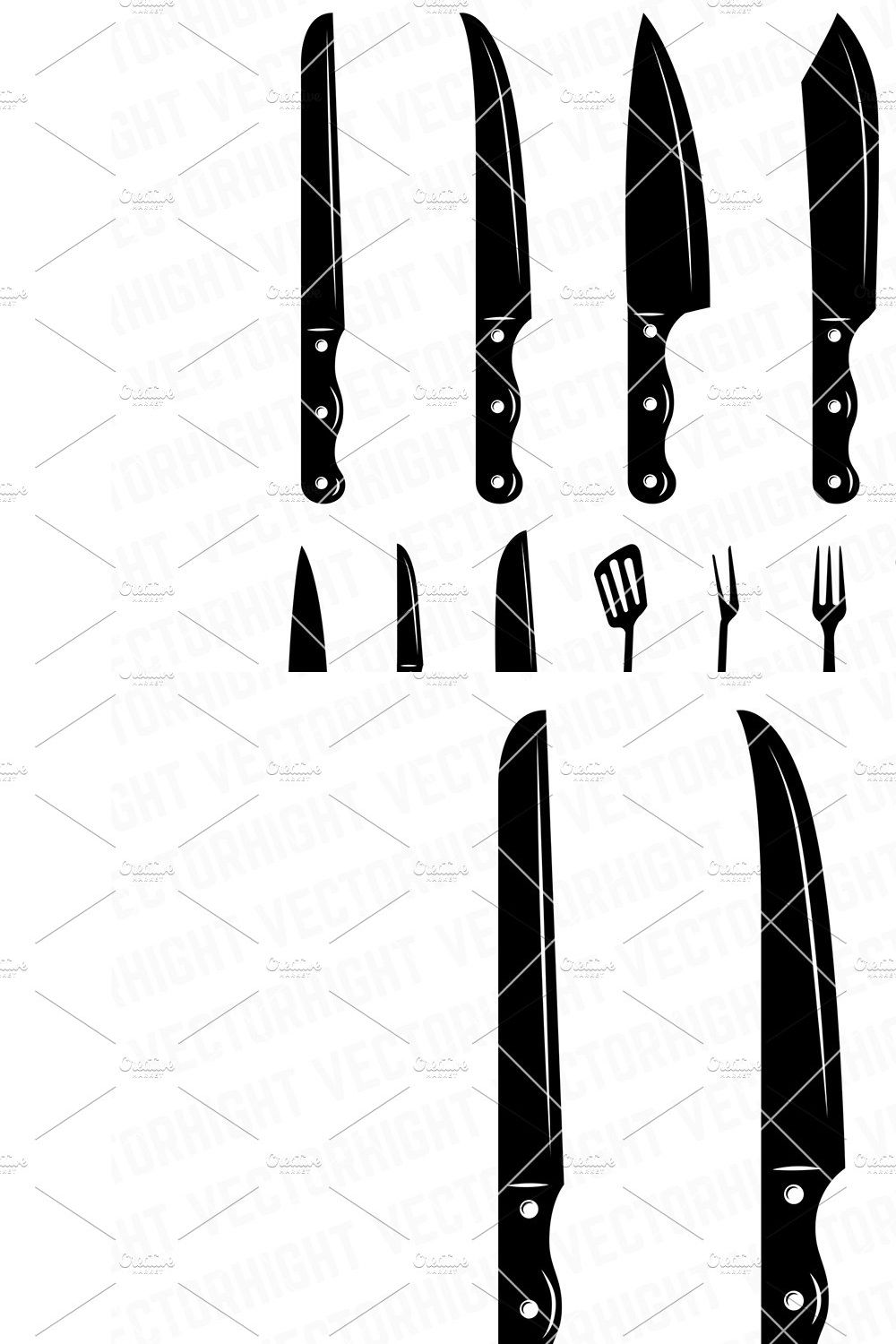 Kitchen appliances. Knife, fork pinterest preview image.