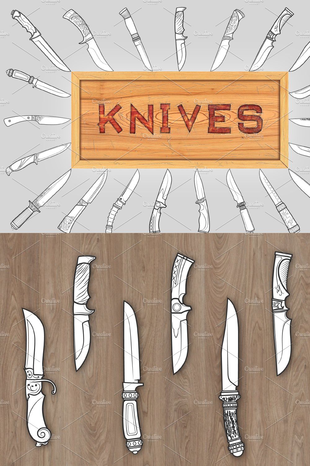 Knives pinterest preview image.