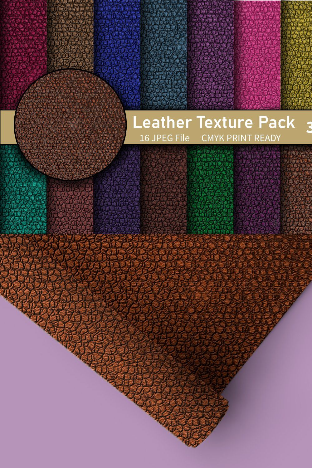 Leather Texture Background pinterest preview image.