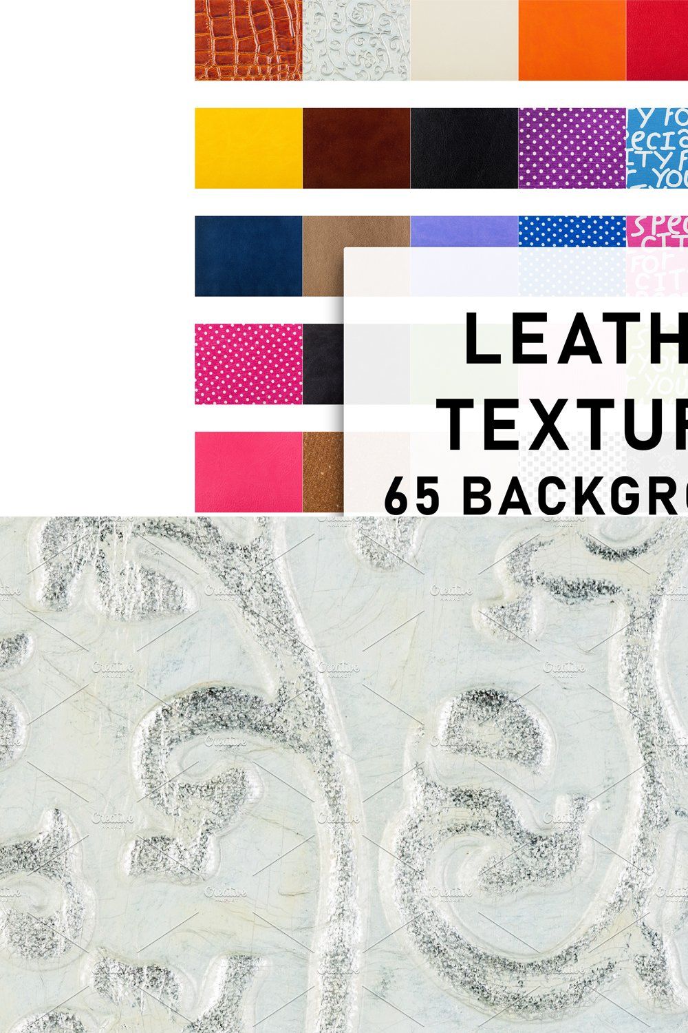 Leather Textures 65 patterns pinterest preview image.