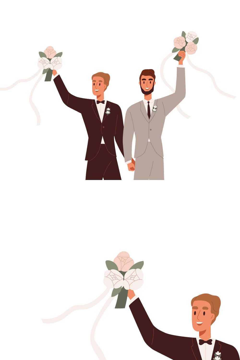 LGBT wedding ceremonies set pinterest preview image.