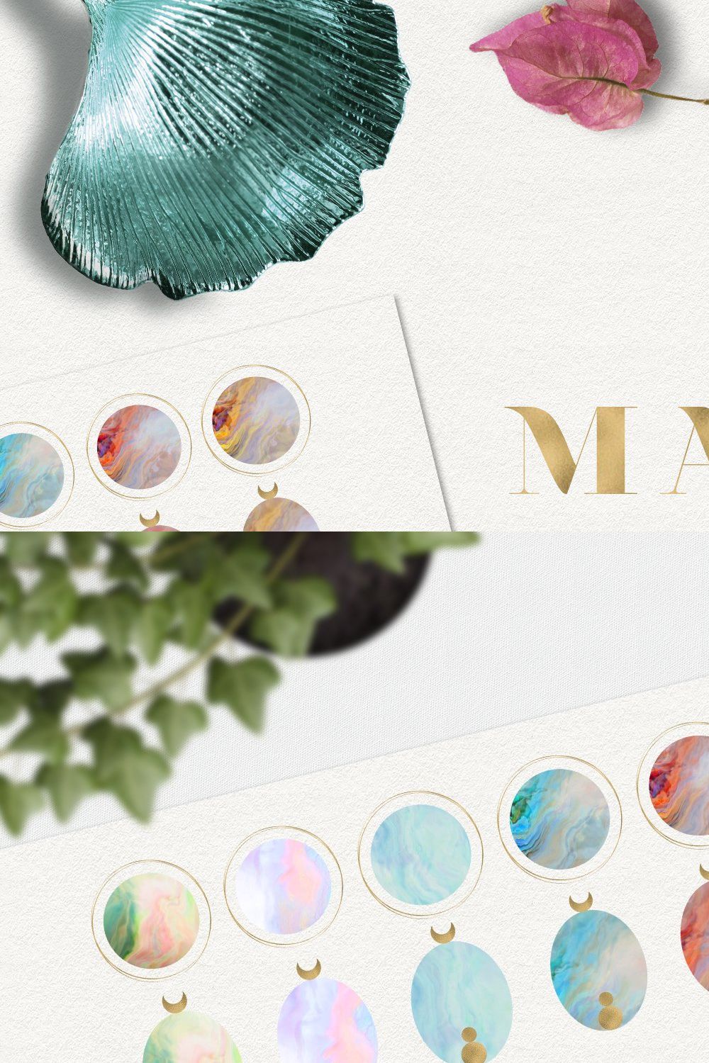 Magick Opals - graphic set pinterest preview image.