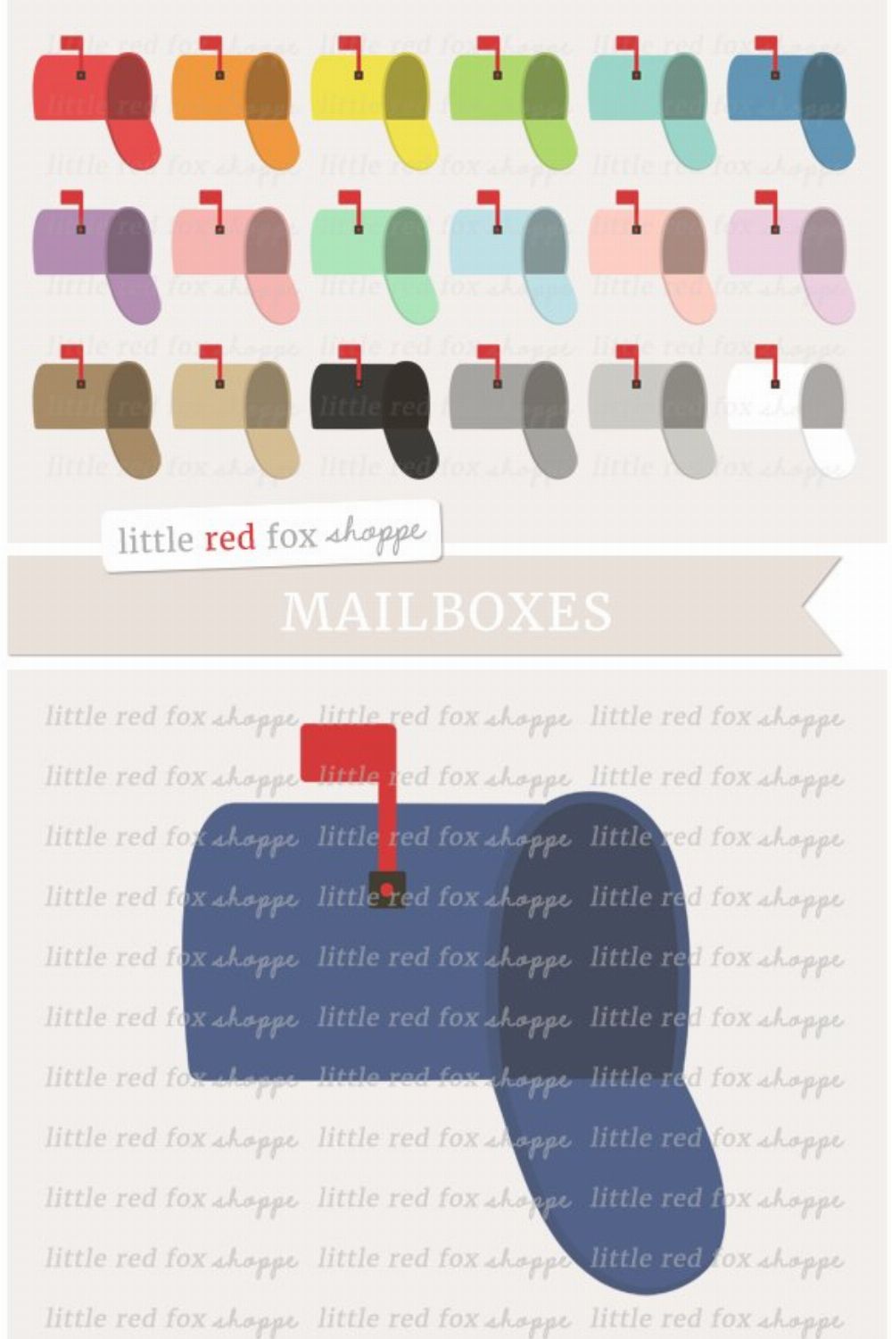 Mailbox Clipart pinterest preview image.