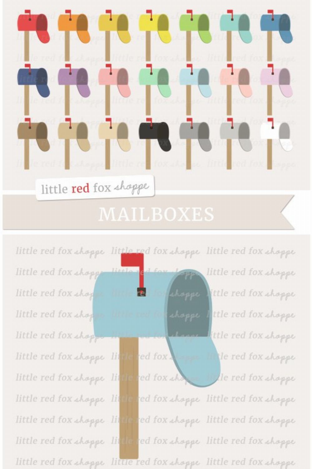 Mailbox Clipart pinterest preview image.