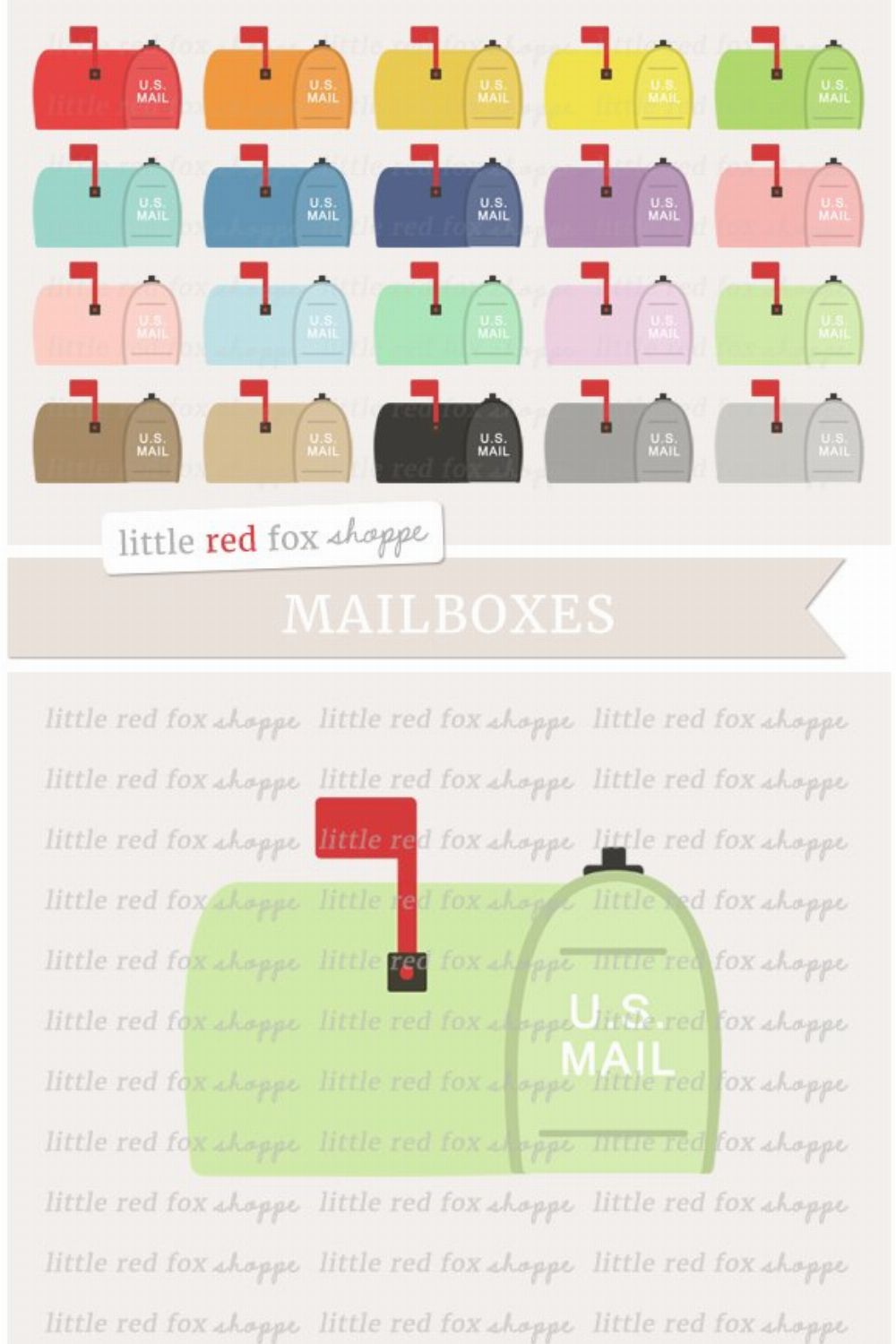 Mailbox Clipart pinterest preview image.