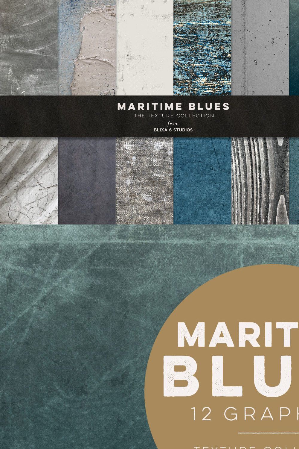 Maritime Blues Texture Collection pinterest preview image.