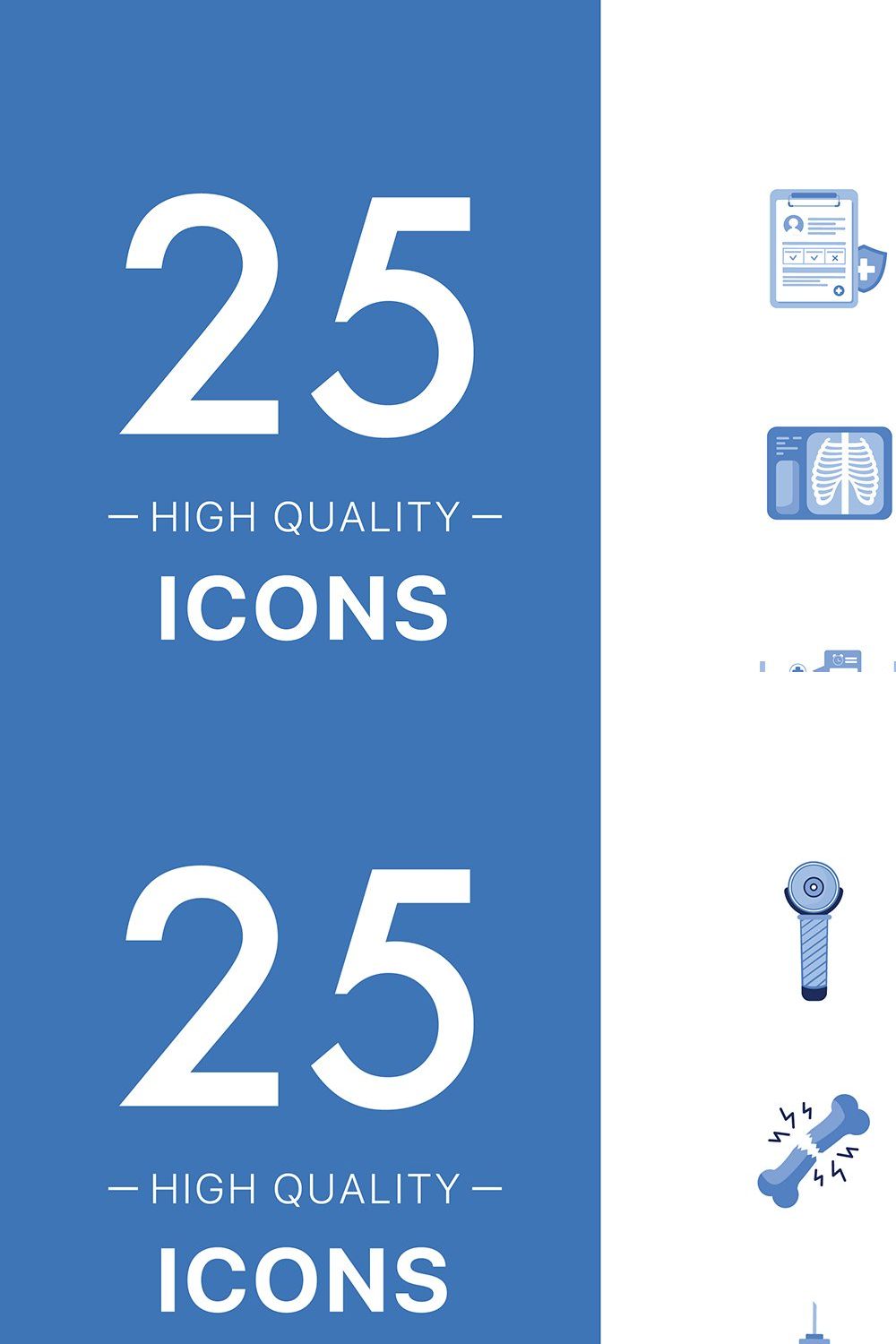 Medical Services Icon Set pinterest preview image.