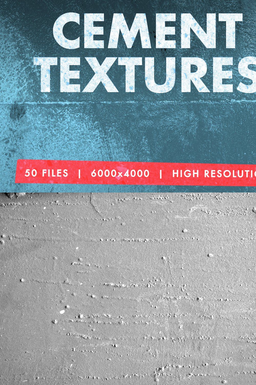 Mega 50 Cement Texture Pack pinterest preview image.