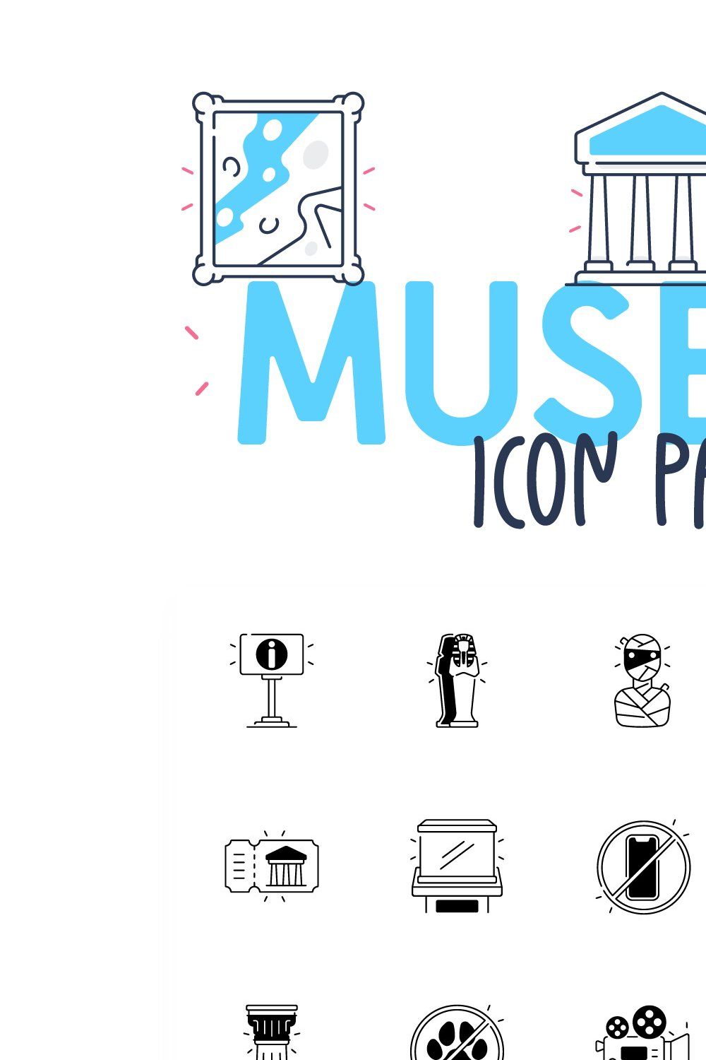 Museum Icon pinterest preview image.