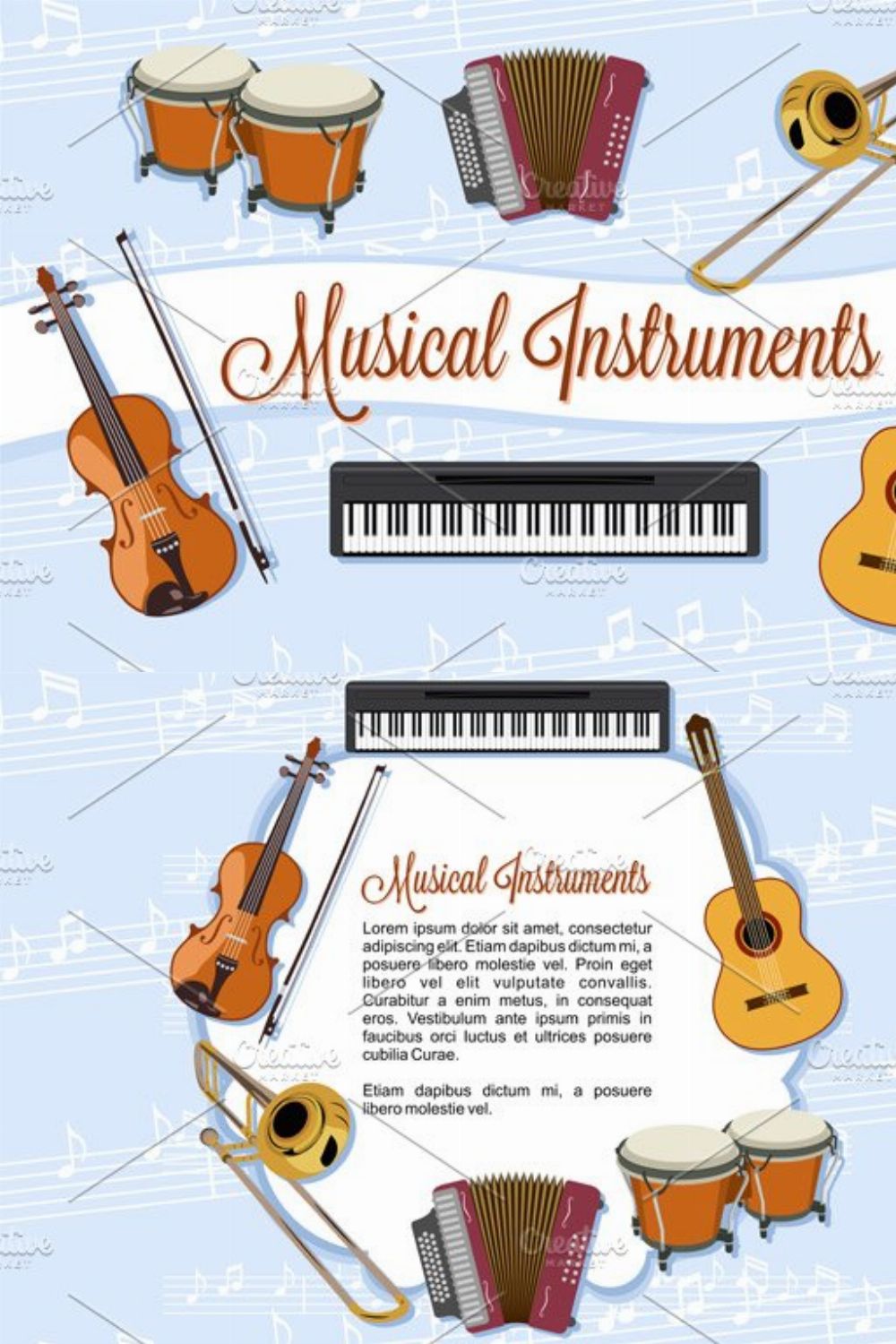 Musical Instruments Collection pinterest preview image.