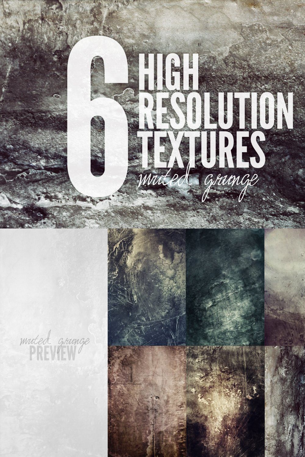 Muted Grunge pinterest preview image.