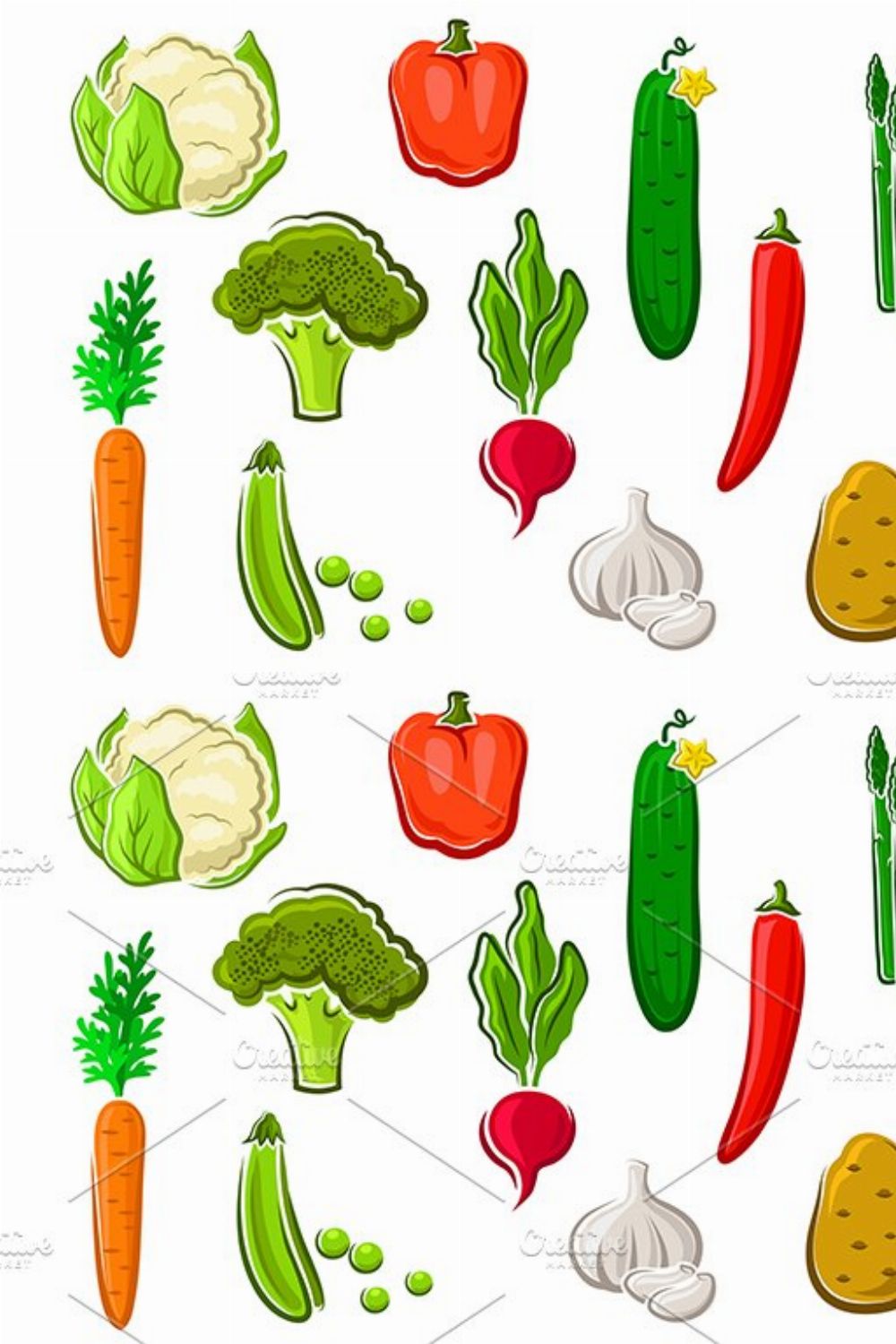 Natural healthy vegetables pinterest preview image.