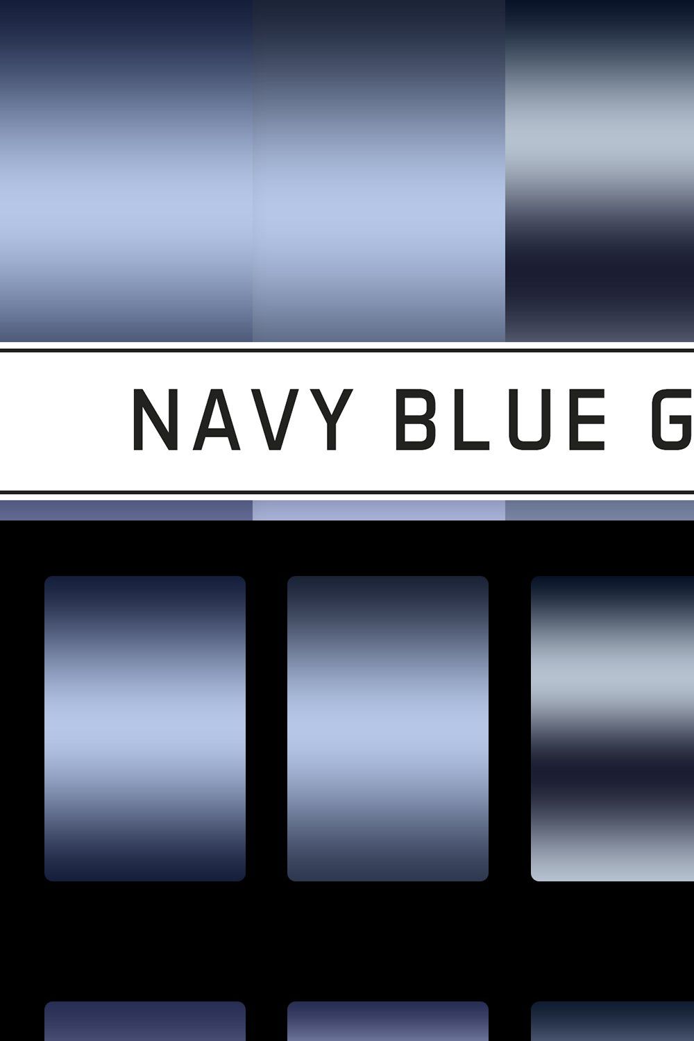 Navy Blue Gradients pinterest preview image.