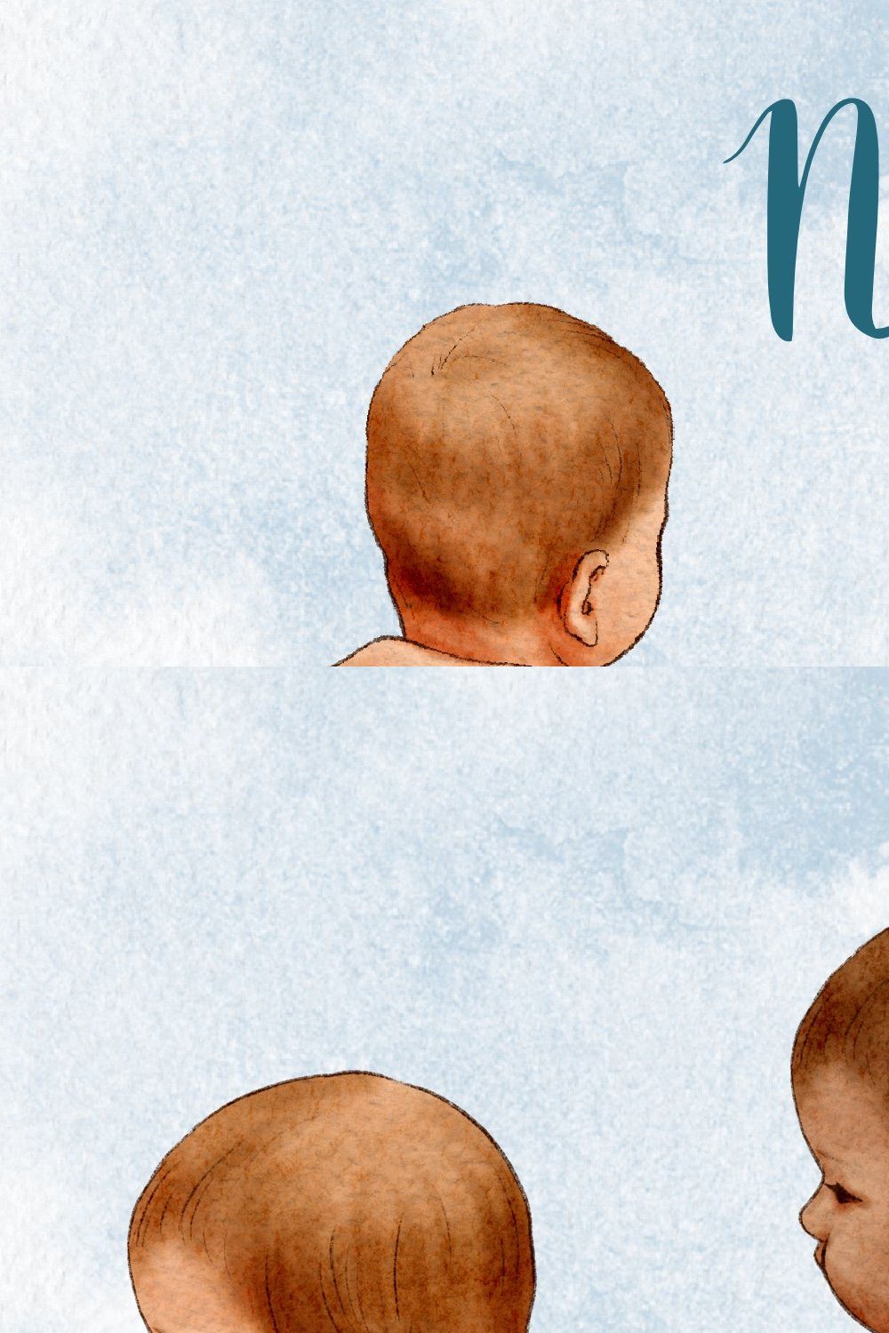 Newborn Clip Art pinterest preview image.