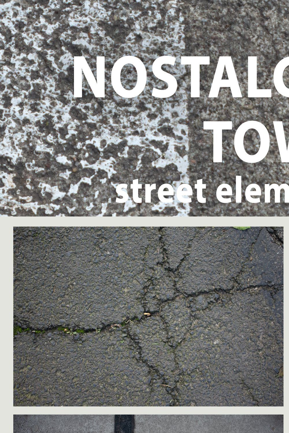 Nostalgic Town: Street Elements pinterest preview image.