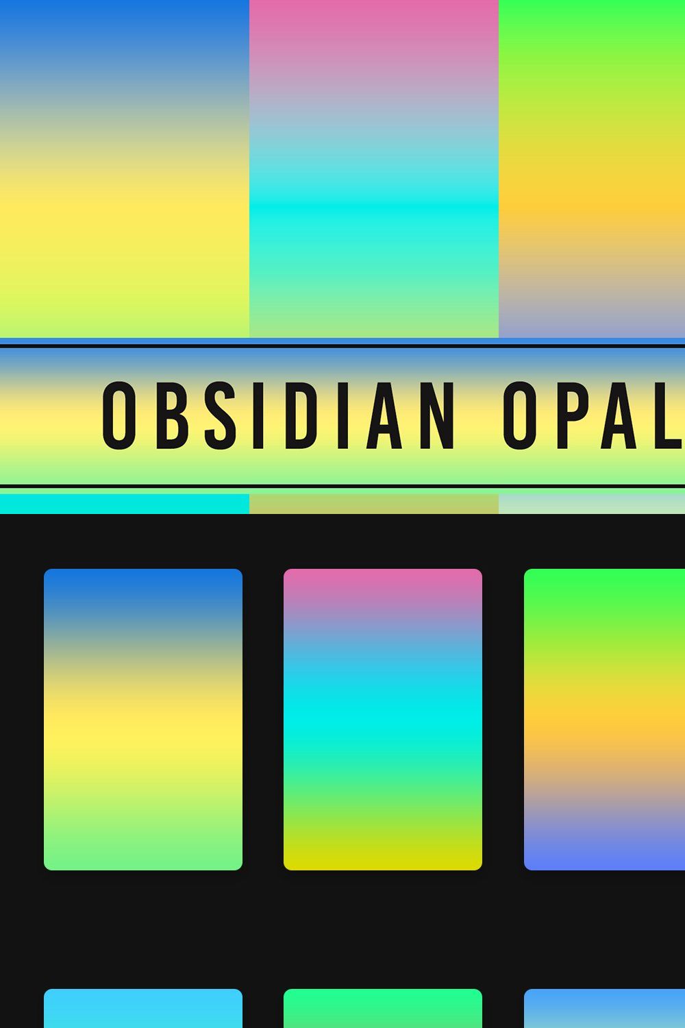 Obsidian Opal Gradients pinterest preview image.