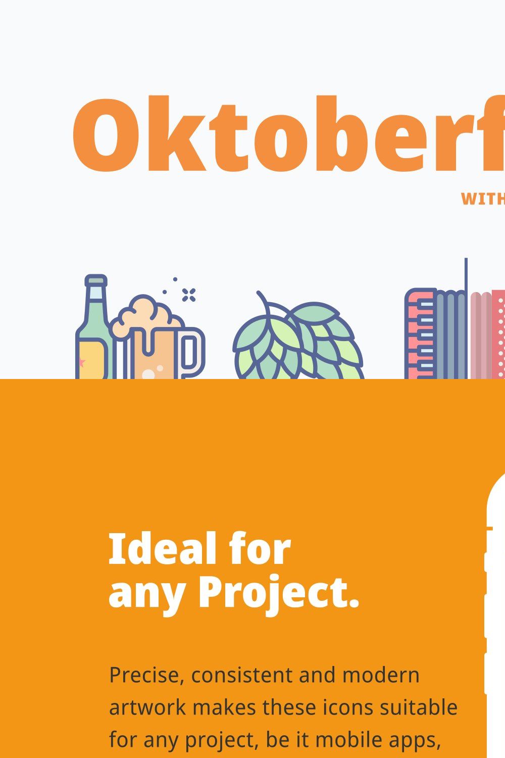 Oktoberfest Icons pinterest preview image.