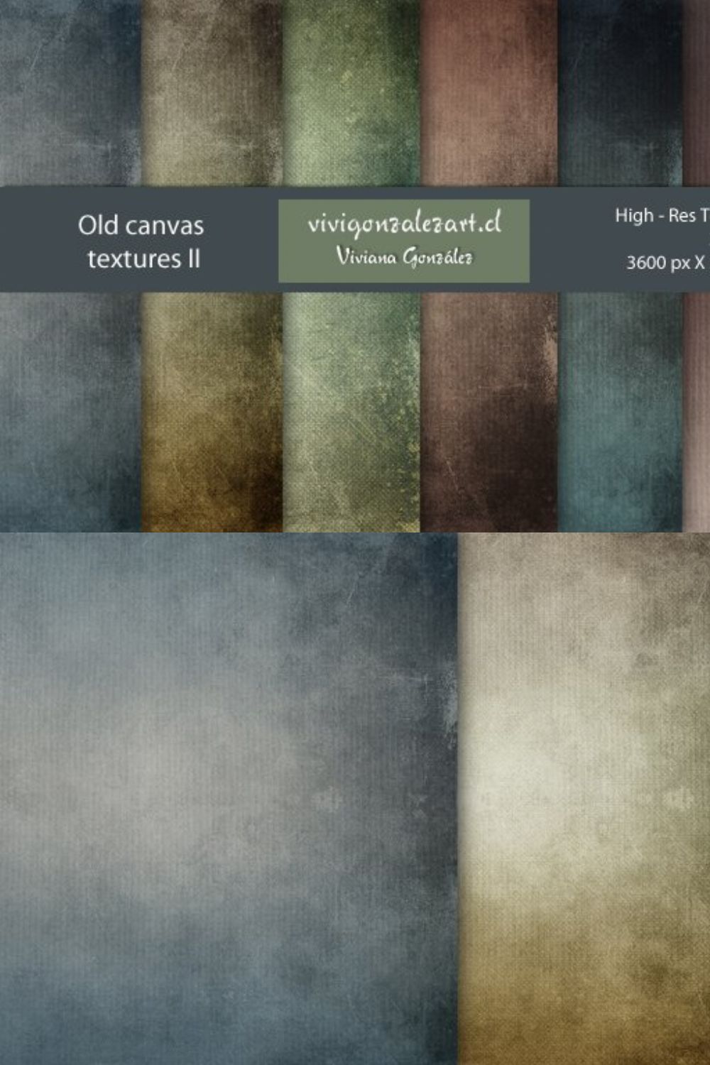 Old canvas textures II pinterest preview image.