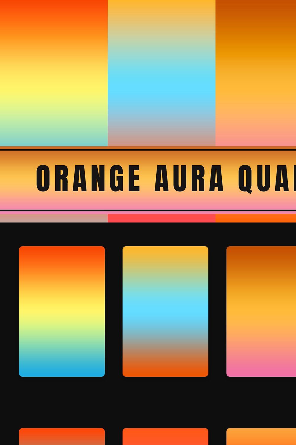 Orange Aura Quartz Gradients pinterest preview image.