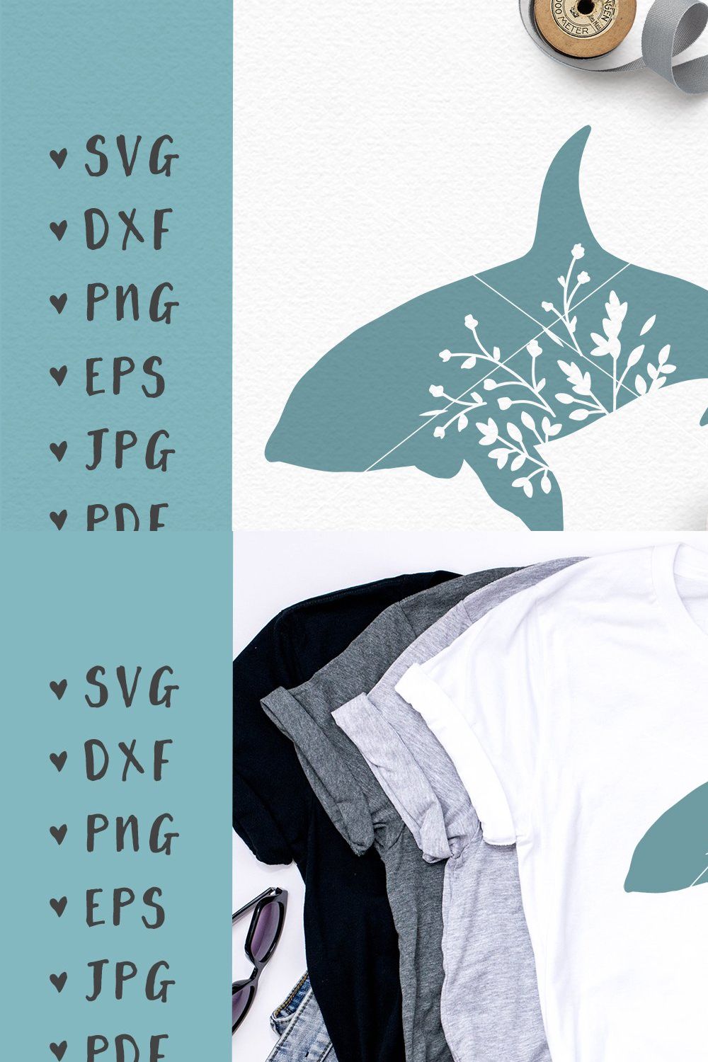 Orca Silhouette - SVG & Clipart pinterest preview image.