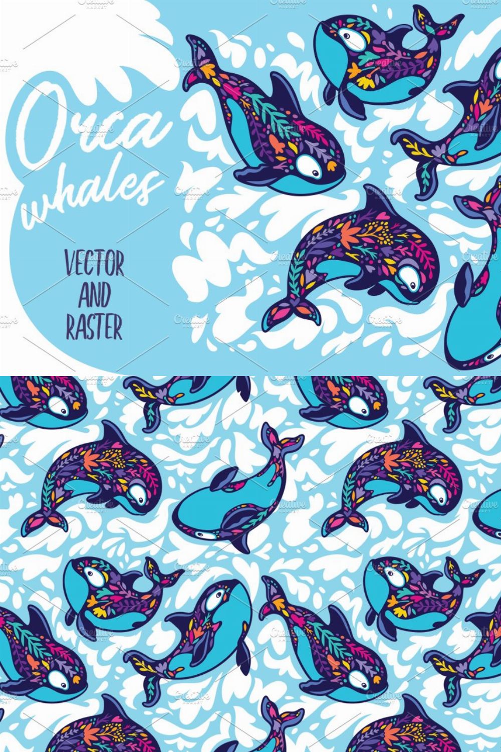 Orca Whales pinterest preview image.