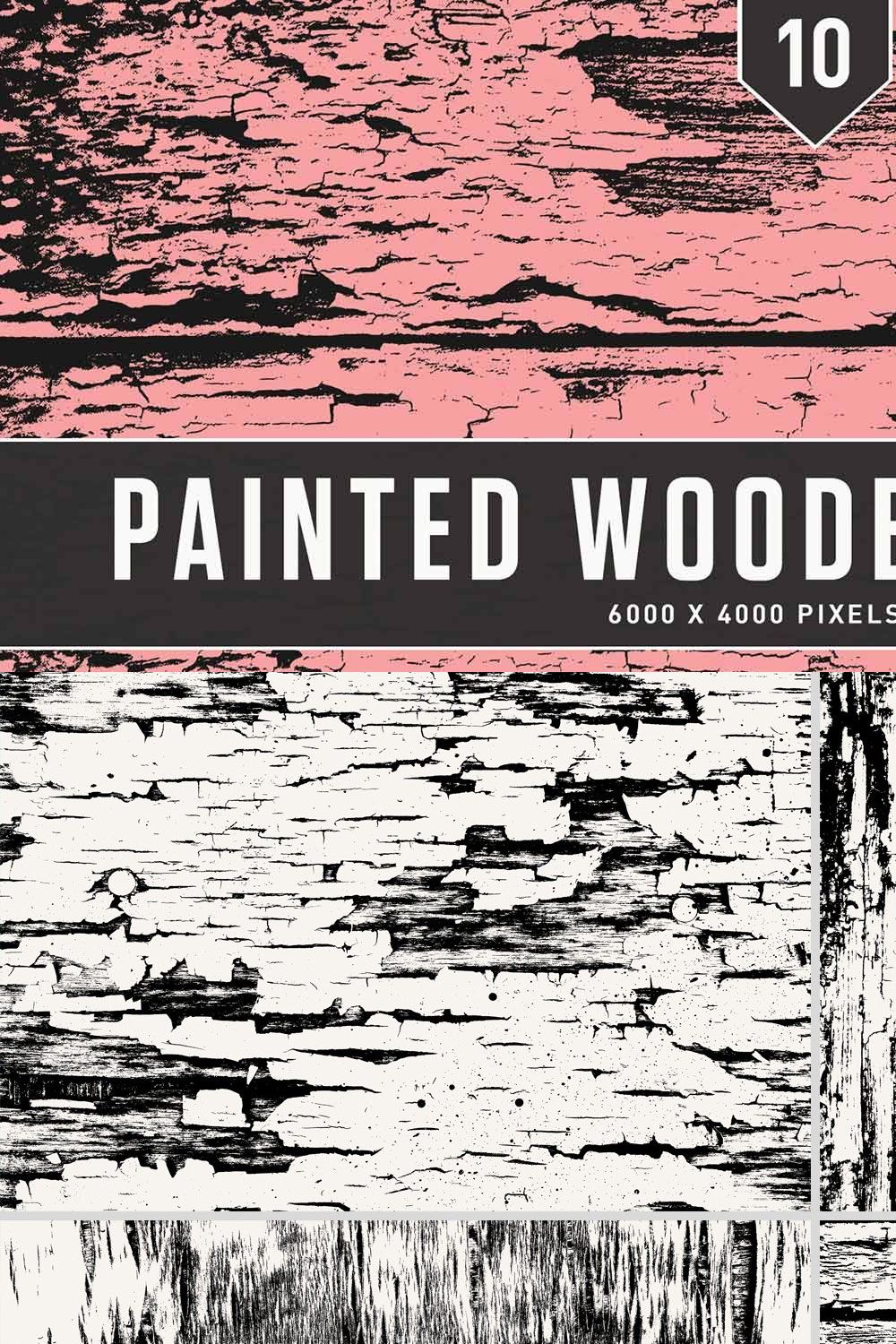 Painted Wooden Textures pinterest preview image.