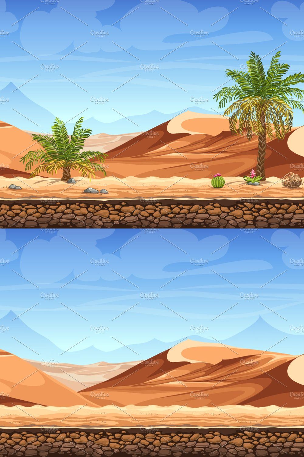 Palm trees in desert pinterest preview image.
