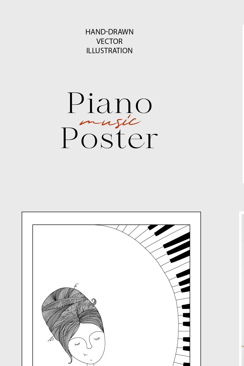Piano Poster pinterest preview image.